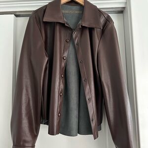 Enza Costa Brown Leather Jacket